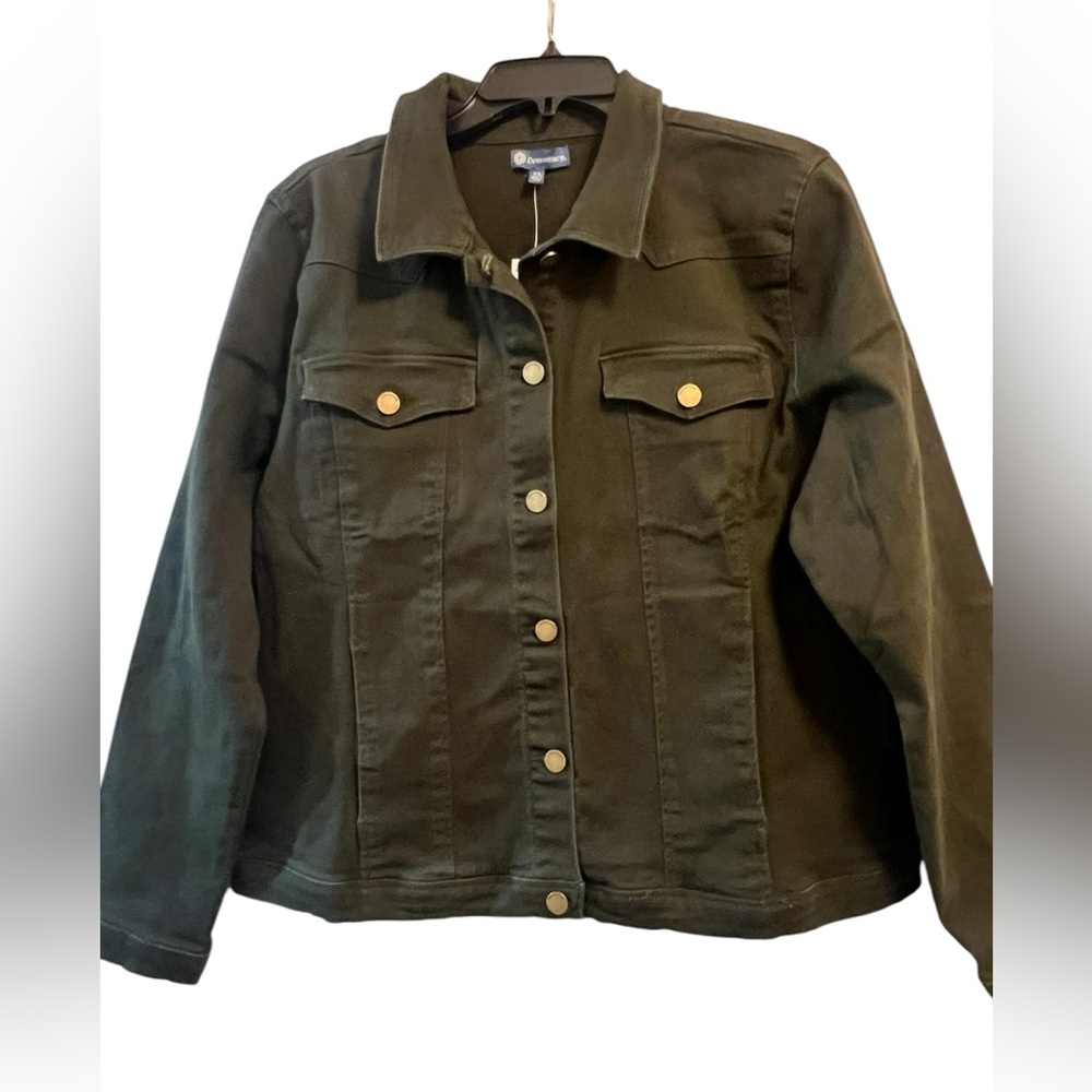 Democracy Olive Jean Jacket new size m